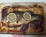 Foto del paso 4 de la receta: Dorada al horno rellena de bacon