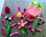 A picture of step 5 of Food art with Mixveg juice.