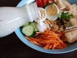 Salad Nui với Ức gà Sốt sữa chua 🥗 bước làm 3 hình