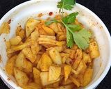 A picture of step 3 of Khatta meetha,keri ka achaar.