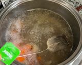Gambar langkah 4 resipi Sup ayam dengan green tea & goji berry.
