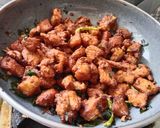 A picture of step 4 of Crispy Chicken 65.