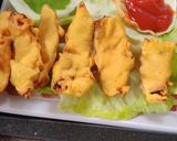 A picture of step 3 of Cabbage leaves bhajji.