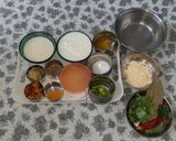 A picture of step 7 of BOILED POTATO CURRY SERVED WITH KADHI, PURI, AND KHEER.