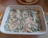 A picture of step 5 of Lasagna with Spinach, Mozzarella, and Ham.
