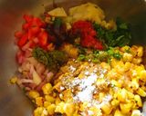 A picture of step 3 of Corn Bhel.