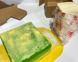 Foto langkah ke 4 dari resep Bolu Lapis Pandan Keju.