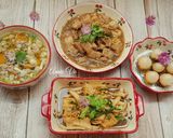 Hình bước làm 5 của món Cơm nhà với sắc màu tươi sáng
