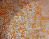 A picture of step 1 of Masoor daal khichdi.