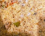 A picture of step 4 of Chicken pulao.