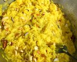 A picture of step 2 of Teiri (sweet rice).