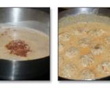 Foto del paso 4 de la receta Albóndigas de soja en salsa de almendras y azafrán con yuca frita