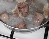 A picture of step 1 of Semo and ogbono soup.