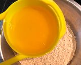 A picture of step 2 of Ghee Mysore Pak.