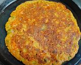 A picture of step 3 of Veg Suji Chilla.