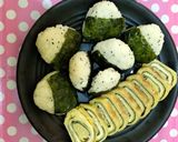 Foto langkah ke 5 dari resep Cheese Nori Tamagoyaki with Onigiri.