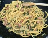 Une image de l'étape 3 de Spatzle épinard jambon et lard, parmesan.