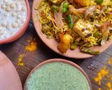 A picture of step 7 of Awadhi veg dum biryani.