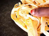 Chicken fettuccine pasta in white sauce