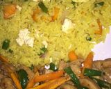 A picture of step 5 of Fried rice&stir fry chicken.