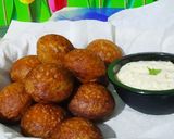 A picture of step 4 of Millet banana Appe.