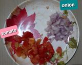 A picture of step 1 of Chatpati bhel.