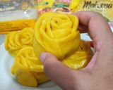 Foto langkah ke 10 dari resep Bakpao Bunga Labu Kuning Isi Cokelat.