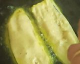 A picture of step 3 of Begun Bhaja.