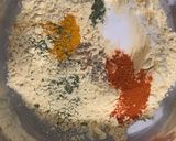 A picture of step 1 of Bread Pakoda.