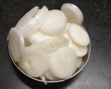 A picture of step 1 of Onion pakoda.