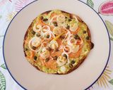 Foto del paso 3 de la receta Increíble pizzeta con pesto de cilantro y salmón ahumado