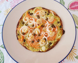 Foto del paso 3 de la receta: Increíble pizzeta con pesto de cilantro y salmón ahumado