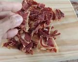 Foto del paso 4 de la receta Jamón crujiente para sopas, cremas o ensaladas (microondas)