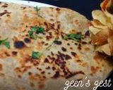 A picture of step 4 of Cabbage Parathas.