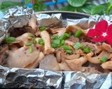 Hình bước làm 2 của món Nấm nướng giấy bạc eat clean