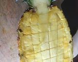 A picture of step 1 of Surf and Turf Pineapple.