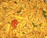 A picture of step 2 of Stir fried Macaroni.