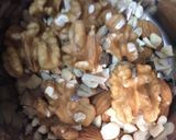 A picture of step 1 of Walnut,water chestnuts (shingada) flour halwa.
