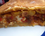 Foto del paso 9 de la receta: Torta de pollo, con manzanas, pasas de uva al oporto y Curry 🐤🍇