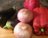 A picture of step 1 of Grilled Vegetables - Escalivada.