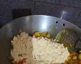 A picture of step 2 of Besan ke sabji.