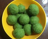 A picture of step 6 of Green Laddoo.