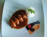 Foto del paso 8 de la receta Chipirones rellenos de quinoa, bacon y huevo a la cerveza negra