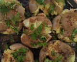 A picture of step 6 of Smashed Potatoes.