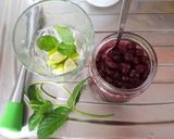 Hình bước làm 1 của món Mojito Cherry ngâm đường