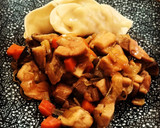 Foto del paso 5 de la receta: Pollo con almendras y seta shitake 🍜🍜🍜🥢🥢🥢
