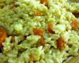 A picture of step 2 of OnionCarrot Rice.