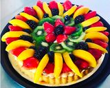 Foto del paso 7 de la receta: Tarta de fruta con crema de banana y base de avena fit y light