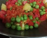 A picture of step 4 of Gajar Matar ki Subji.