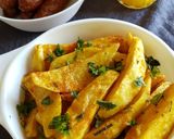 A picture of step 6 of Deep Fried Crunchy Spiced Rosemary Potato Wedges #passonbutton.